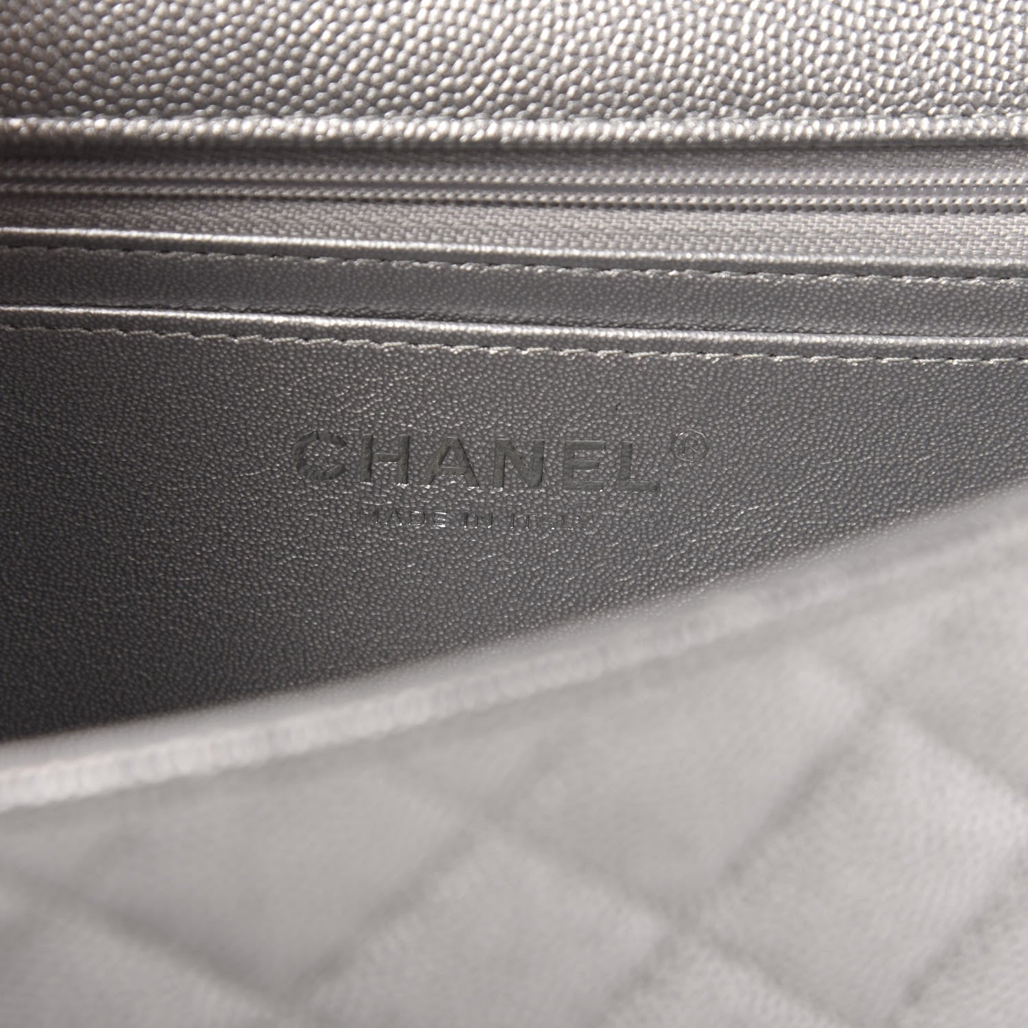 Chanel Metallic Caviar Quilted Mini Top Handle Rectangular Flap Silver 6 of 10