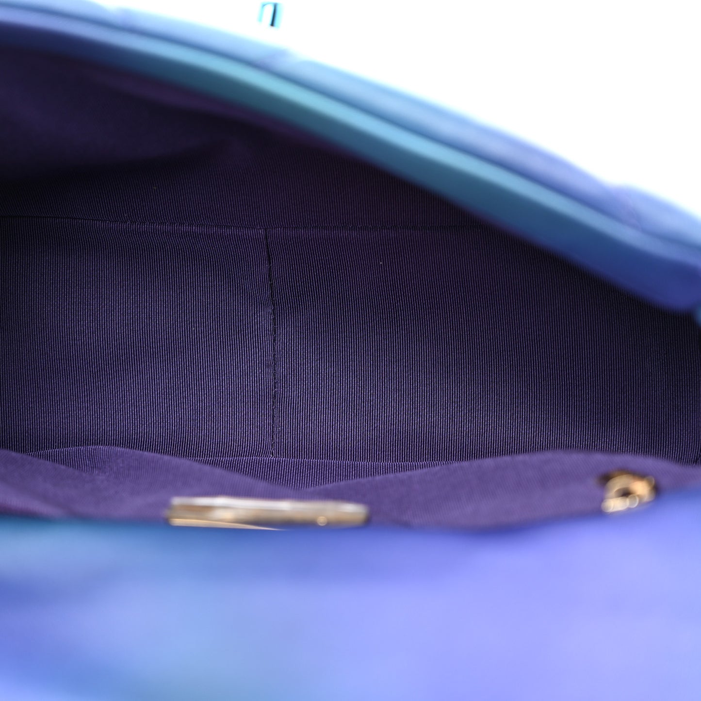 Tie Dye Calfskin Quilted Medium Chanel 19 Flap Blue Purple