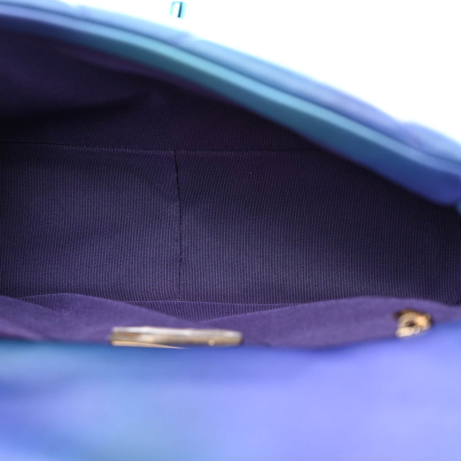 Chanel Tie Dye Calfskin Quilted Medium Chanel 19 Flap Blue Purple 5 of 10