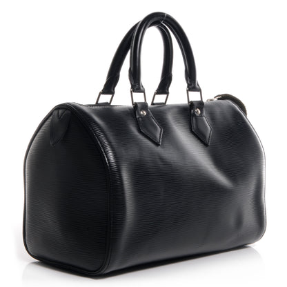 Louis Vuitton Epi Speedy 25 Black 3 of 8