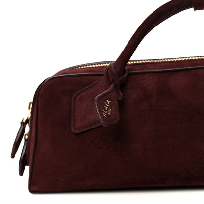 Alaia Suede Goatskin Teckel Clutch Rouge Grenat 8 of 11