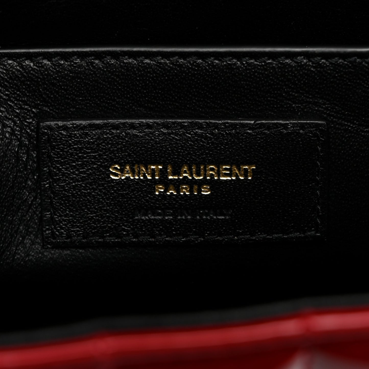 Patent Matelasse Monogram Large Vicky Chain Bag Rouge Eros