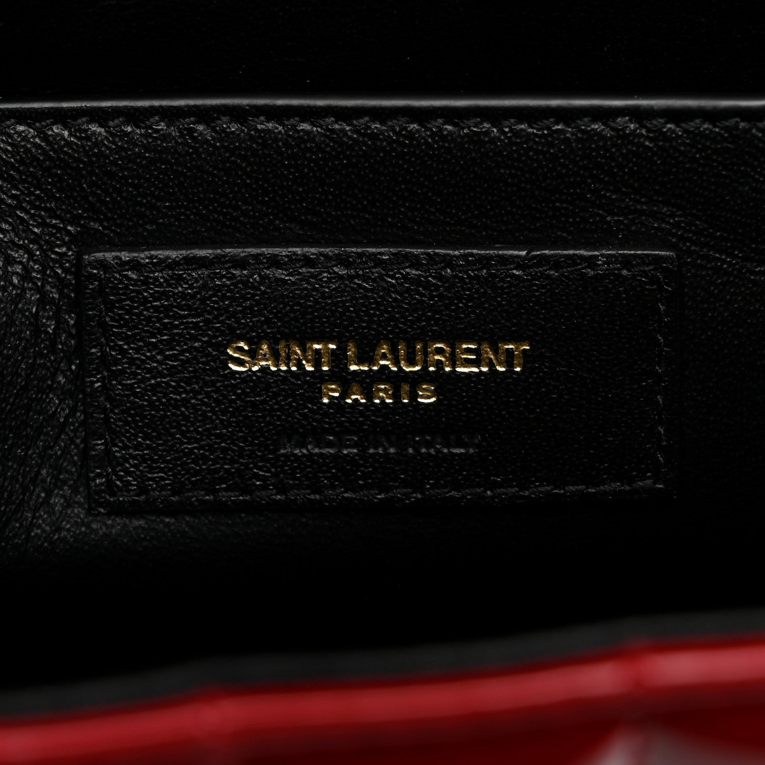 Saint Laurent Patent Matelasse Monogram Large Vicky Chain Bag Rouge Eros 6 of 10