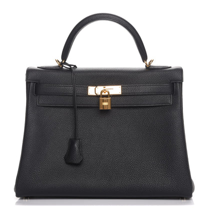 Hermes Togo Kelly Retourne 32 Black 1 of 8