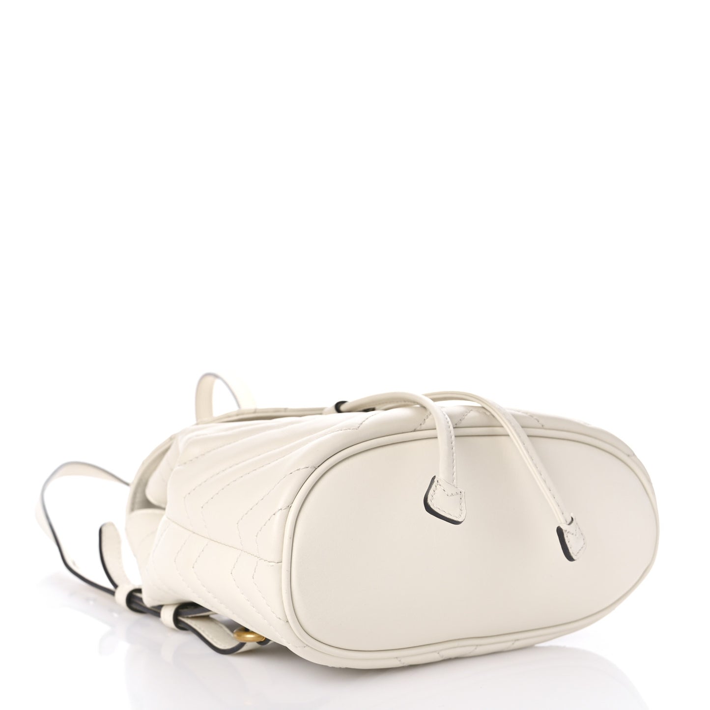 Calfskin Matelasse GG Marmont Flap Backpack White