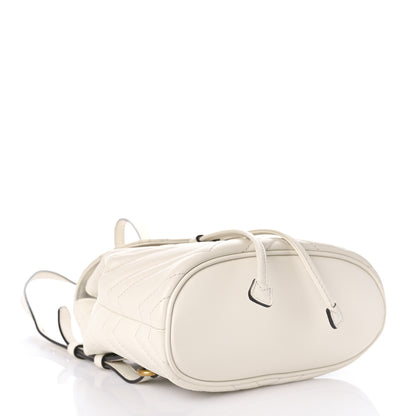 Gucci Calfskin Matelasse GG Marmont Flap Backpack White 5 of 10