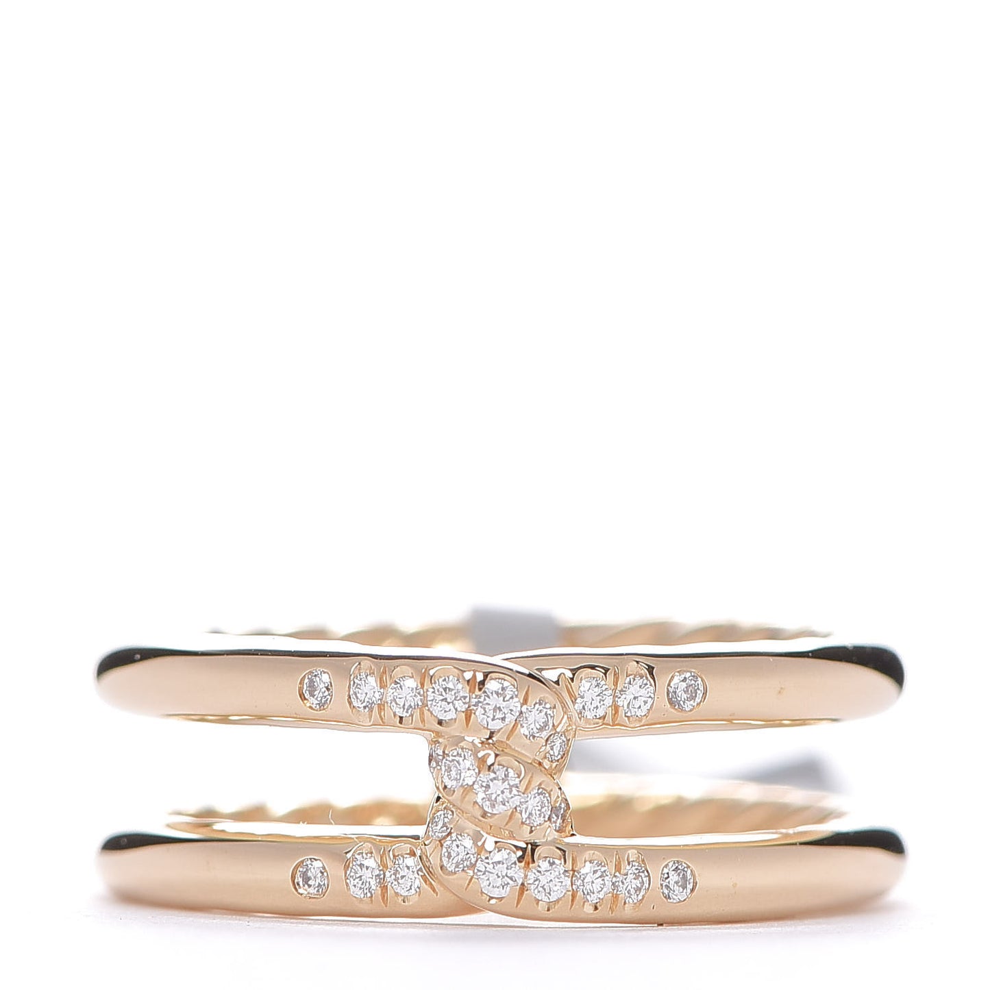 18K Yellow Gold Diamond 6.5mm Continuance Band Ring 52 6
