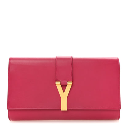 Saint Laurent Calfskin Classic Y Ligne Clutch Fuchsia 1 of 13