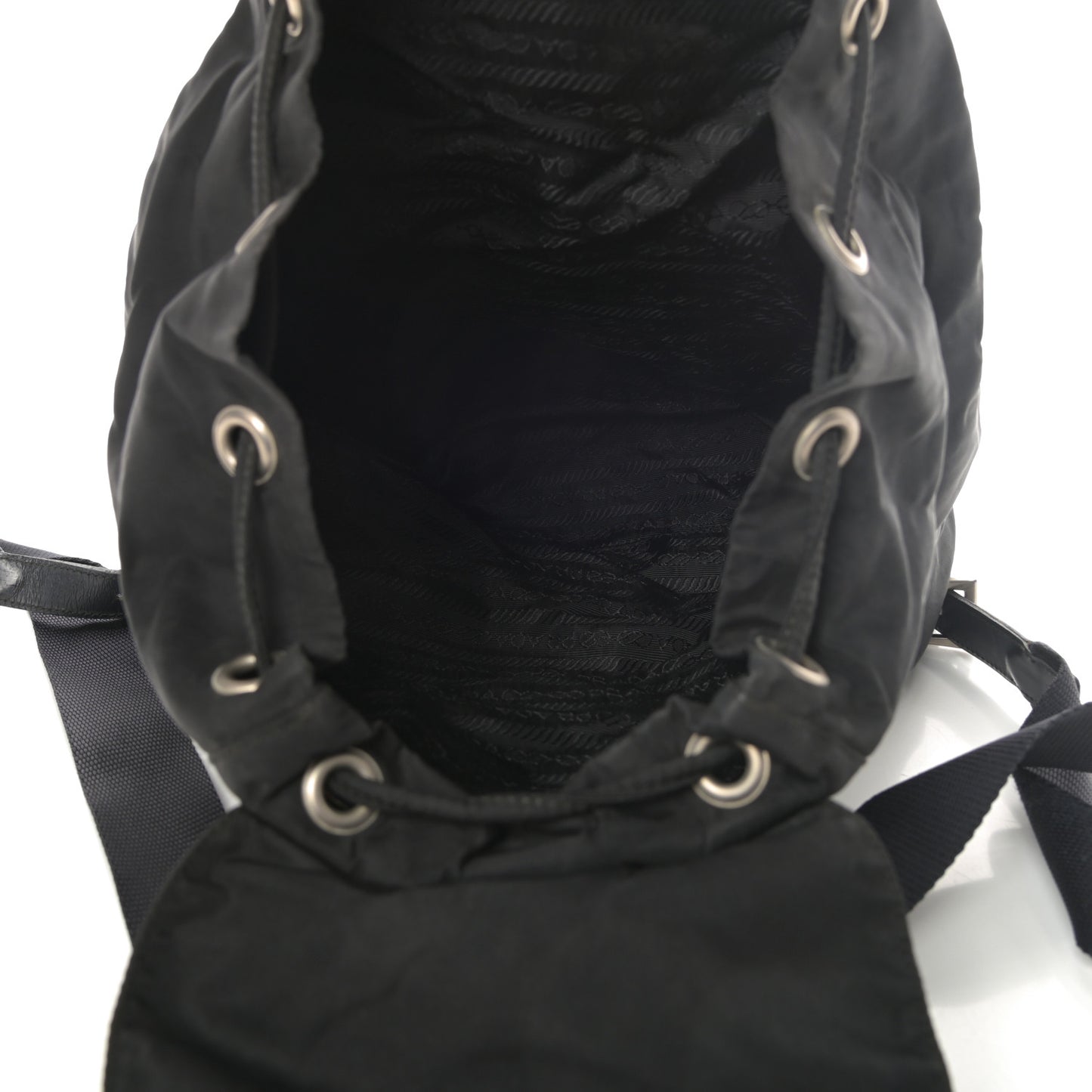 Tessuto Nylon Vela Cinch Backpack Black