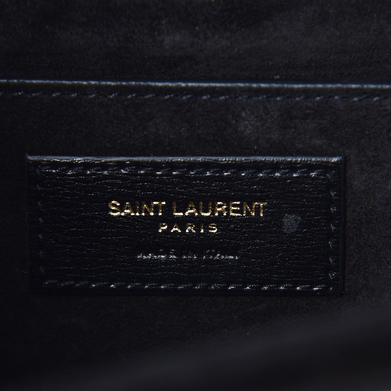 Saint Laurent Calfskin Suede Medium Bellechasse Black Beige 7 of 11