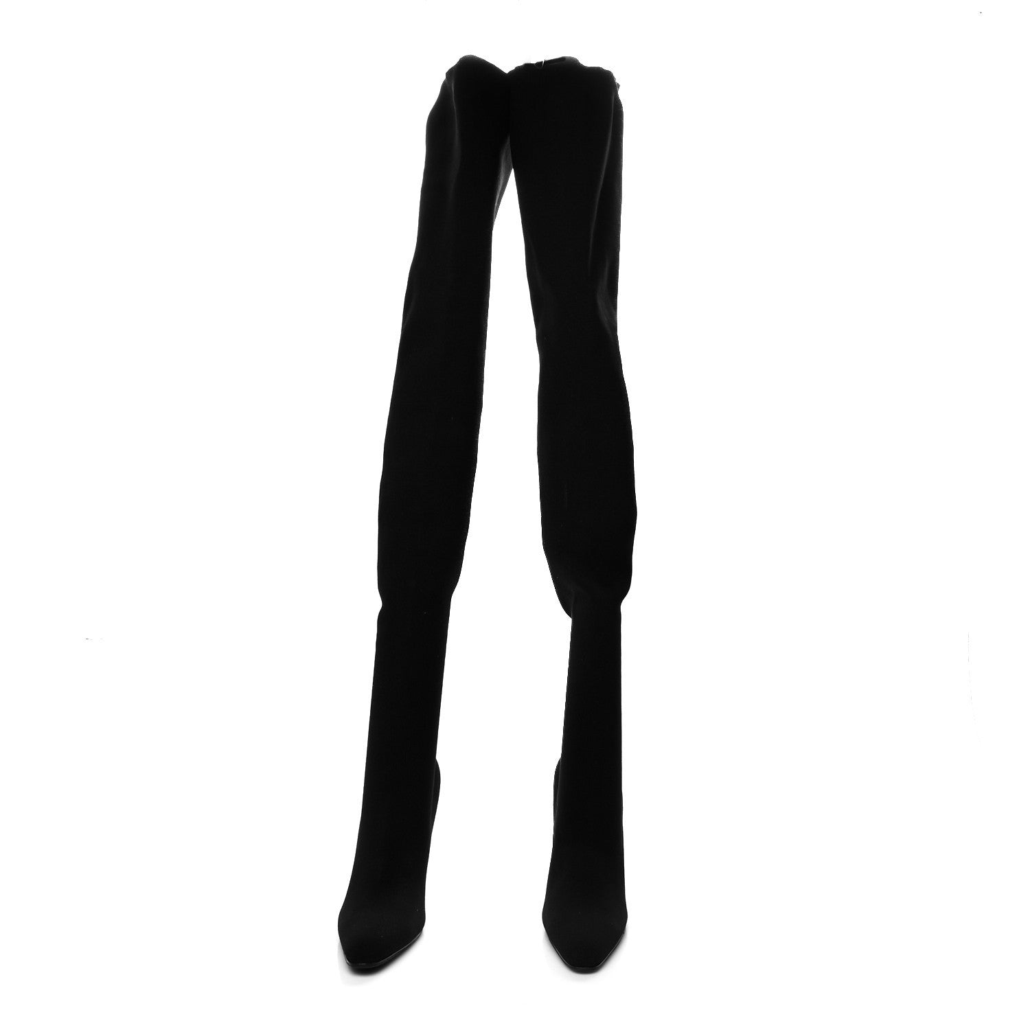 Balenciaga Spandex Round Toe Knife Thigh High Boots 39 Black 2 of 6