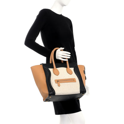 Celine Smooth Calfskin Shrunken Lambskin Mini Tri-Color Luggage White 2 of 10