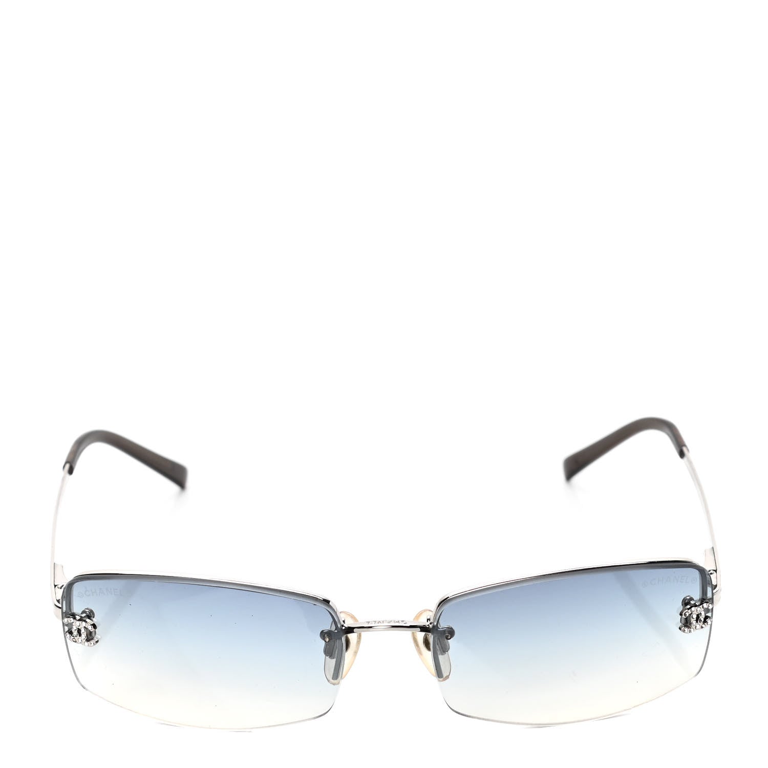 Chanel Crystal CC Logo Sunglasses 4093-B Silver 2 of 4