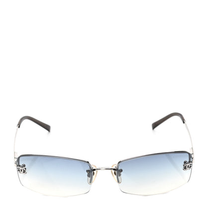Chanel Crystal CC Logo Sunglasses 4093-B Silver 2 of 4
