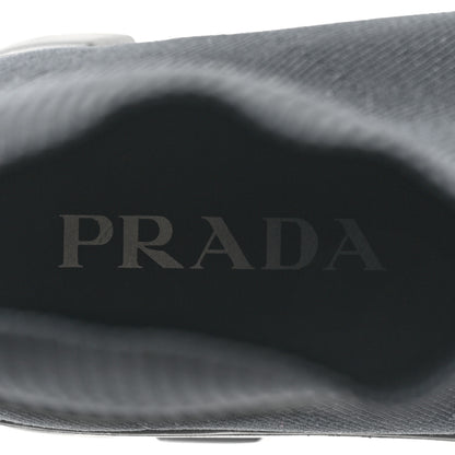 Prada Knit Rubber Triangle Logo Monolith 55mm Ankle Boots 37 Black 8 of 10