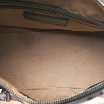 Burberry Nova Check Patent Small Chester Bowling Bag Black 5 of 10