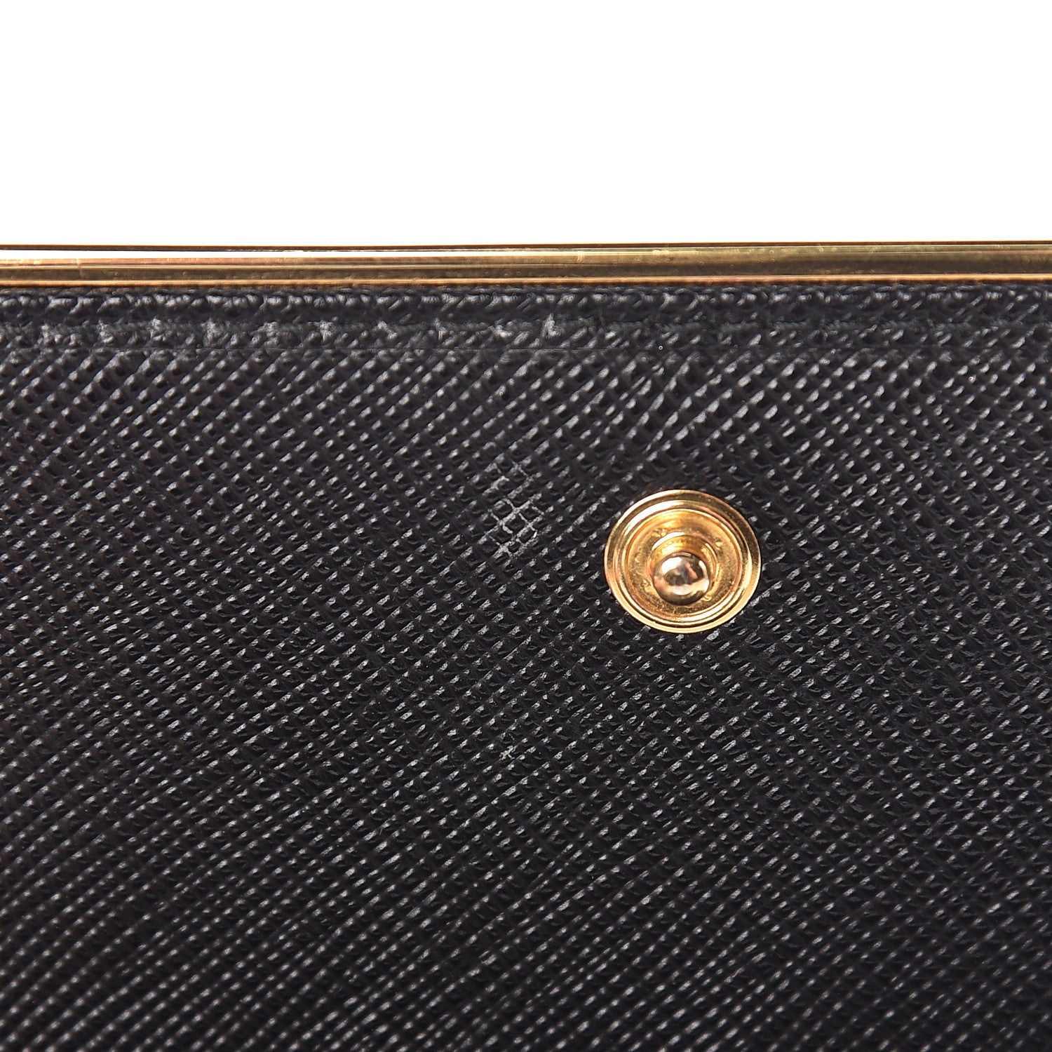 Prada Saffiano Metal Bar Business Card Holder Black 8 of 9