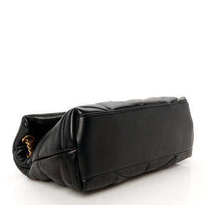 Saint Laurent Lambskin Quilted Small Loulou Puffer Monogram Chain Satchel Black 4 of 11