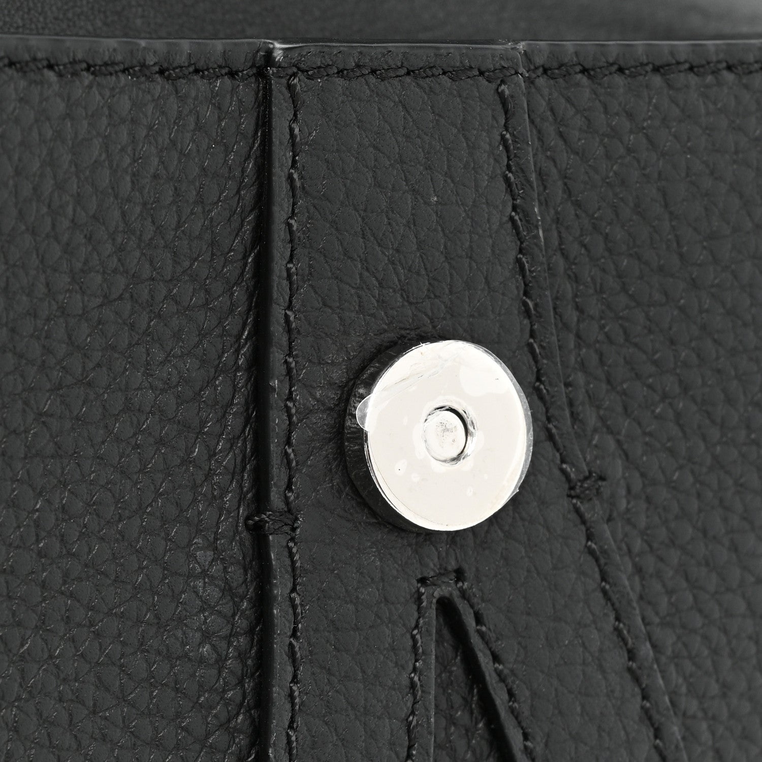 Christian Dior Grained Calfskin Saddle Pouch Belt Bag Black 10 of 11