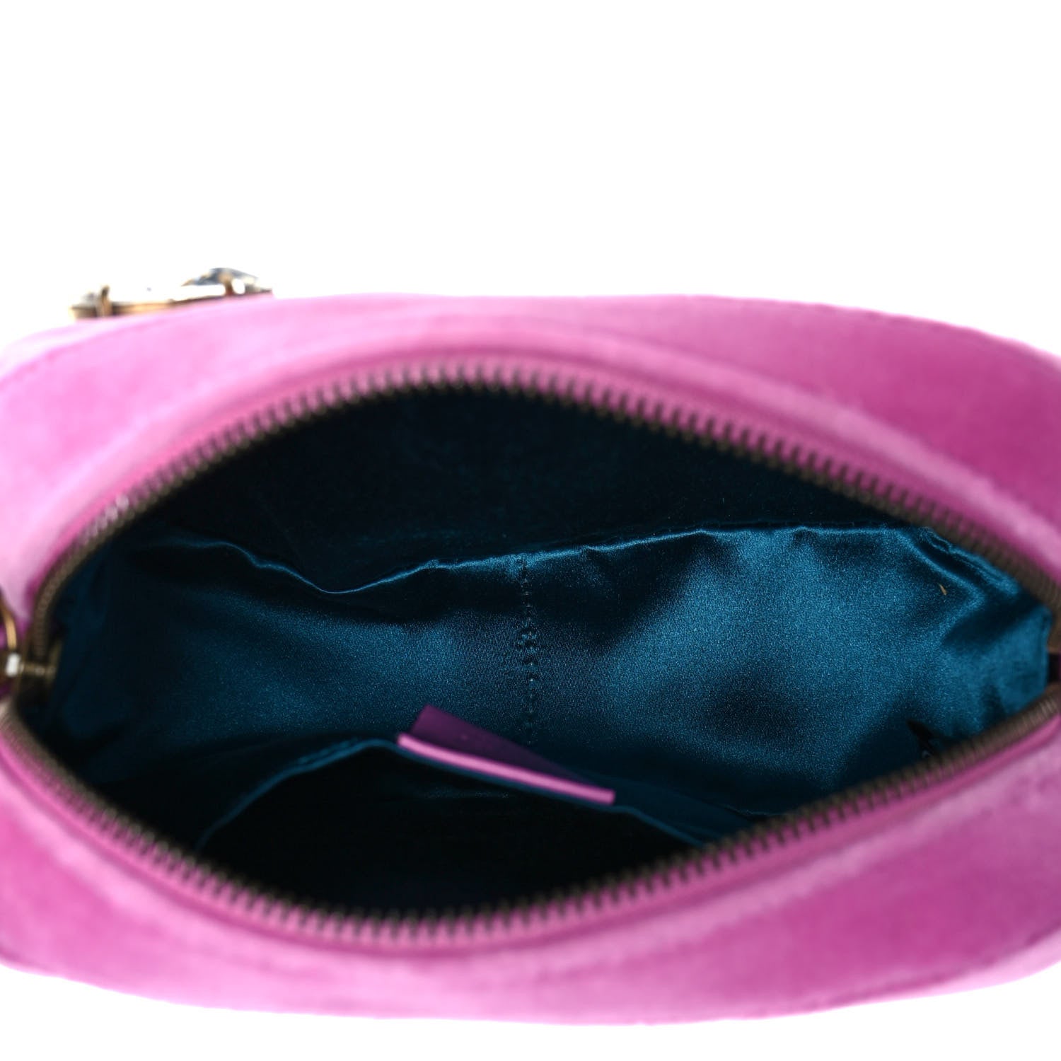 Gucci Velvet Matelasse Marquise Crystals Mini GG Marmont Chain Shoulder Bag Malva 5 of 9