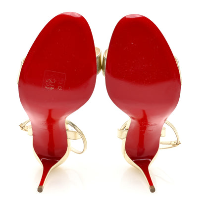 Christian Louboutin Kid Laminato Loubigirl 85 Sandals 40 Platine 5 of 8