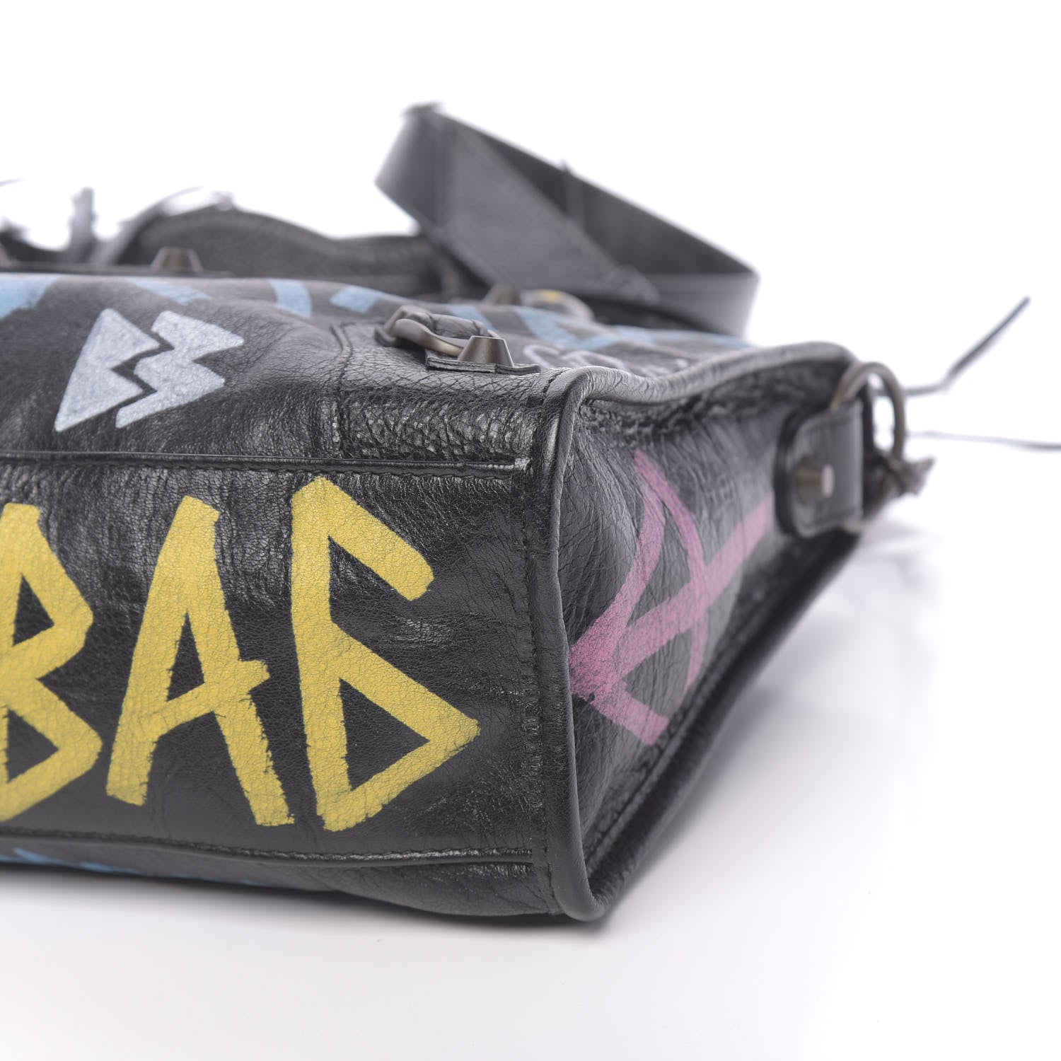 Balenciaga Agneau Graffiti All Over Classic Hardware S City Black Multicolor 9 of 10