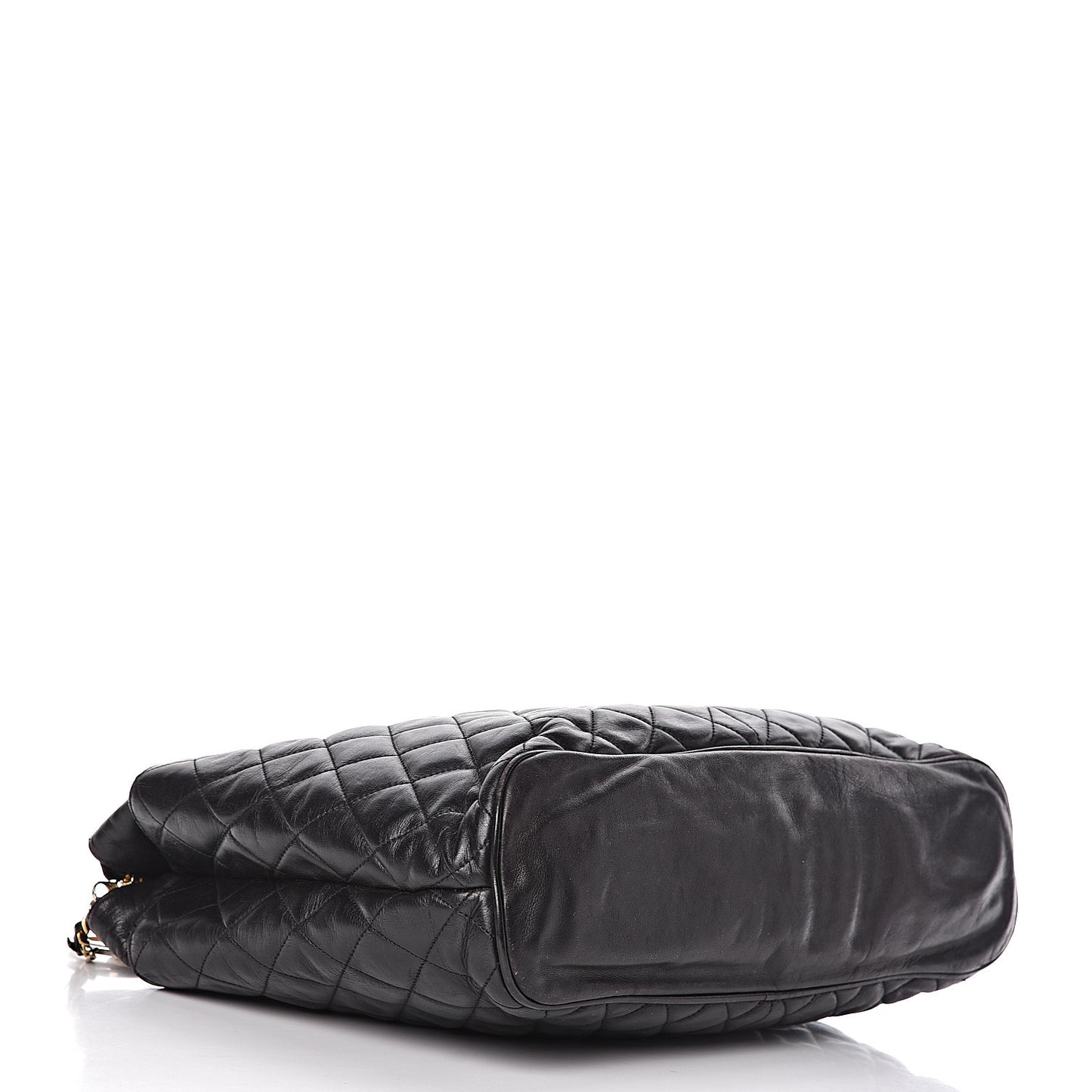 Lambskin Quilted Shoulder Bag Black