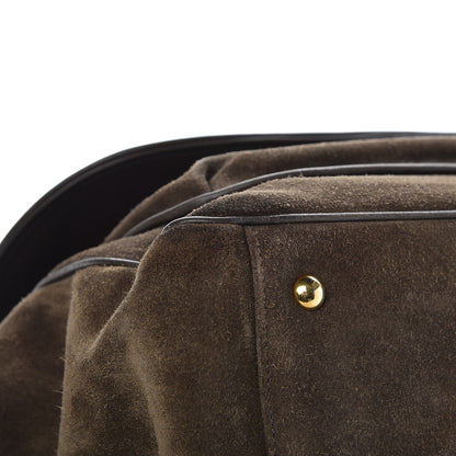 Gucci Suede Medium 1973 Top Handle Satchel Olive 13 of 16