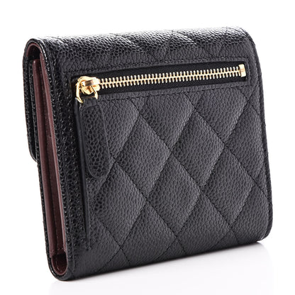 Chanel Caviar Quilted Compact Flap Wallet Black 3 of 9