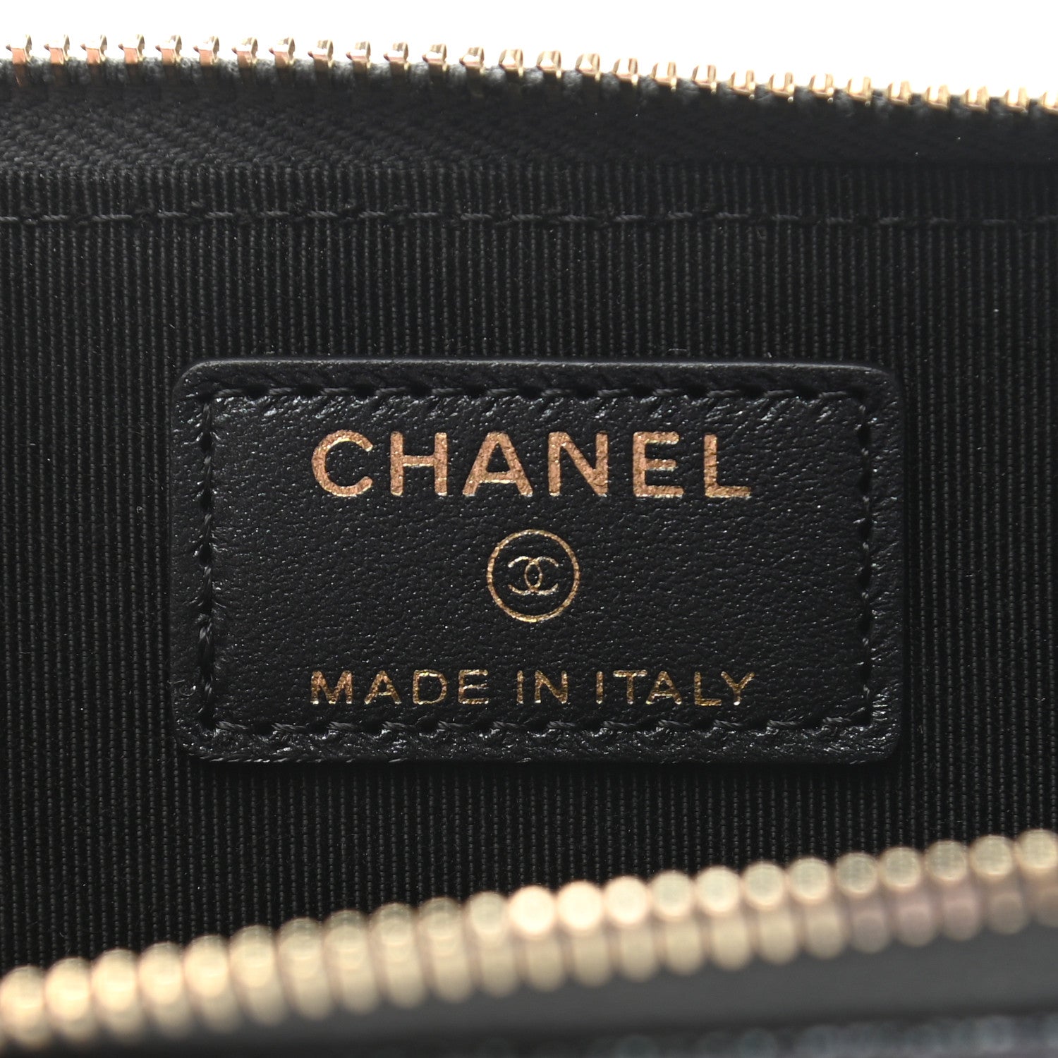 Chanel Iridescent Caviar Quilted Zipped Key Holder Case Black 6 of 8
