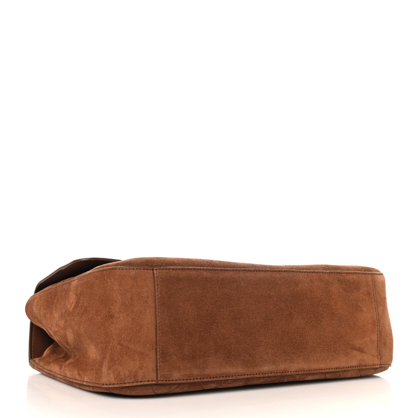 Suede Calfskin Small Souplissimo Maxi Flap Camel