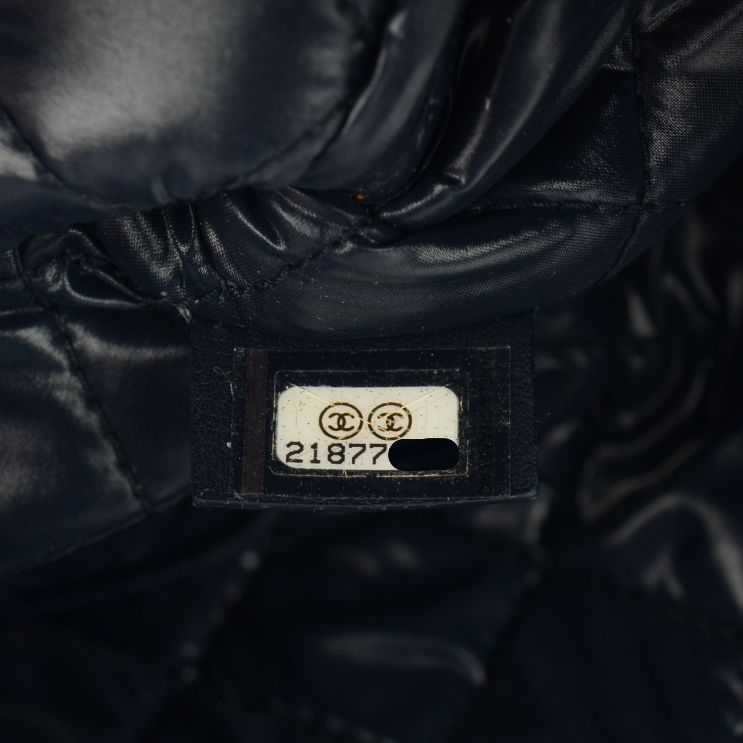 Chanel Denim Large Deauville Pouch Dark Blue 6 of 7