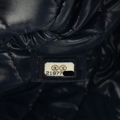 Chanel Denim Large Deauville Pouch Dark Blue 6 of 7