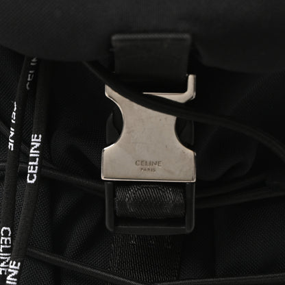 Celine Gabardine Logo Web Trekking Medium Backpack Black 7 of 9
