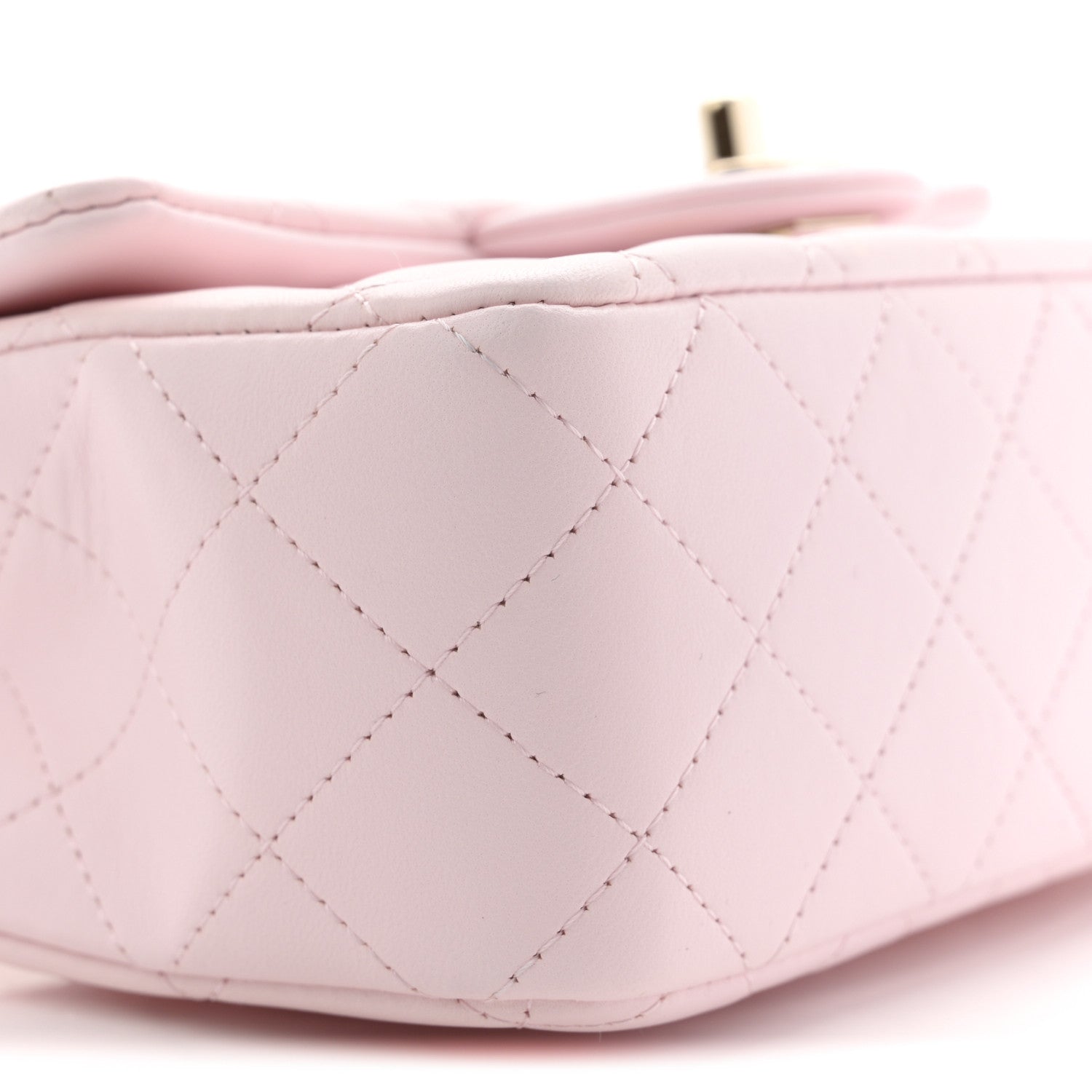 Chanel Lambskin Quilted Mini Top Handle Rectangular Flap Light Pink 9 of 12
