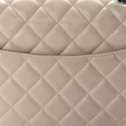 Chanel Caviar Quilted Jumbo Single Flap Beige Clair 11 of 14
