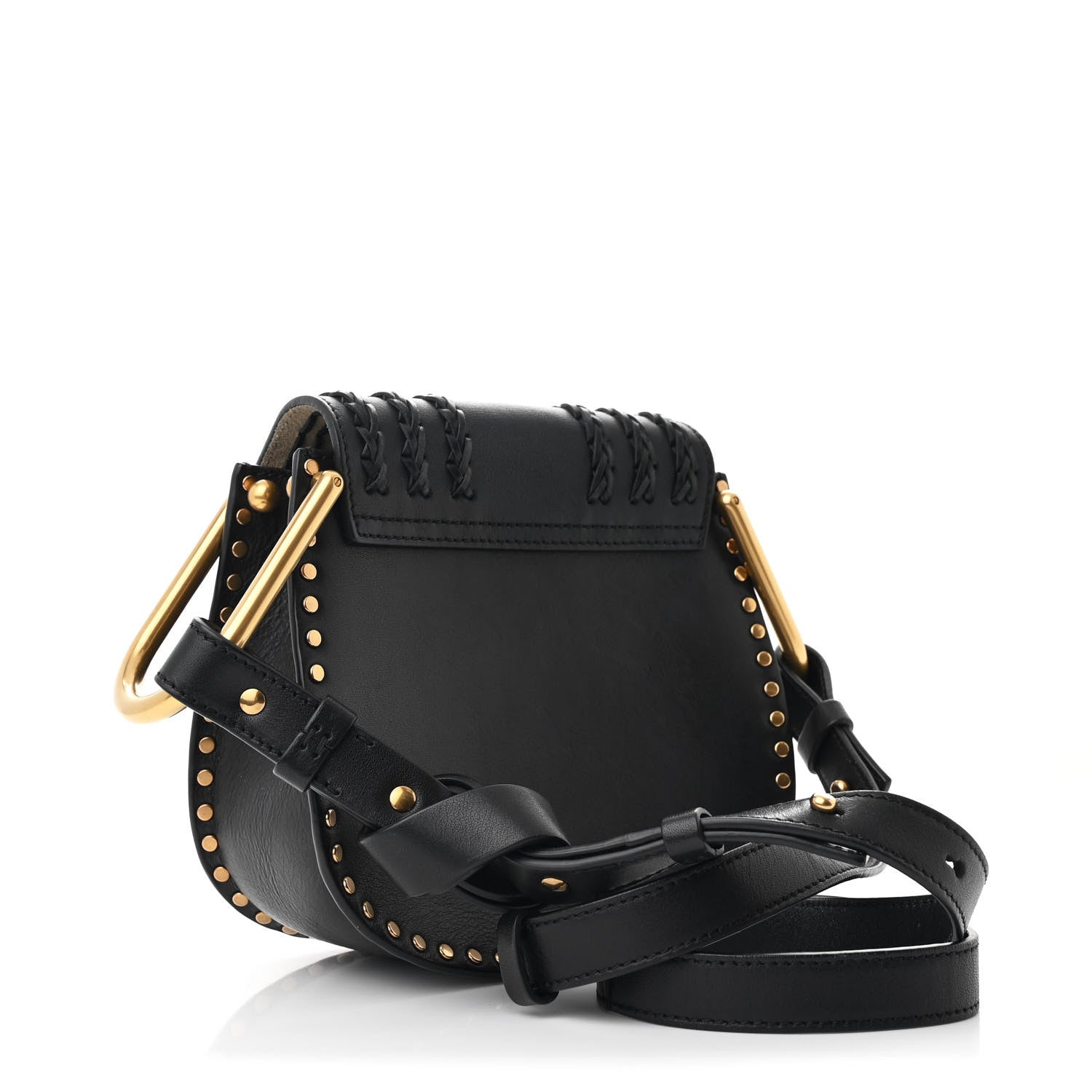 Chloe Calfskin Braided Mini Hudson Shoulder Bag Black 3 of 9