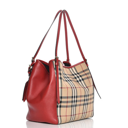 Burberry Horseferry Check Small Canterbury Tote Honey Parade Red 3 of 9