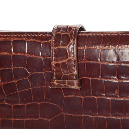 Hermes Shiny Porosus Crocodile Bearn Wallet Miel 8 of 8