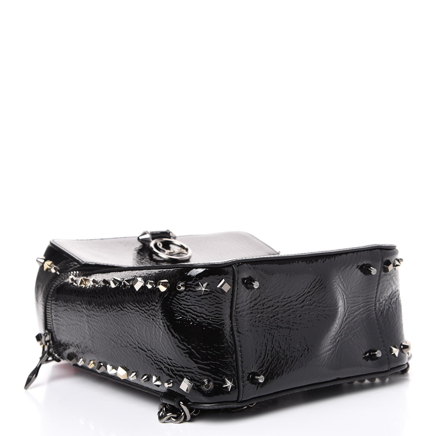 Christian Louboutin Vintage Patent Calfskin Rubylou Backpack Black 4 of 12