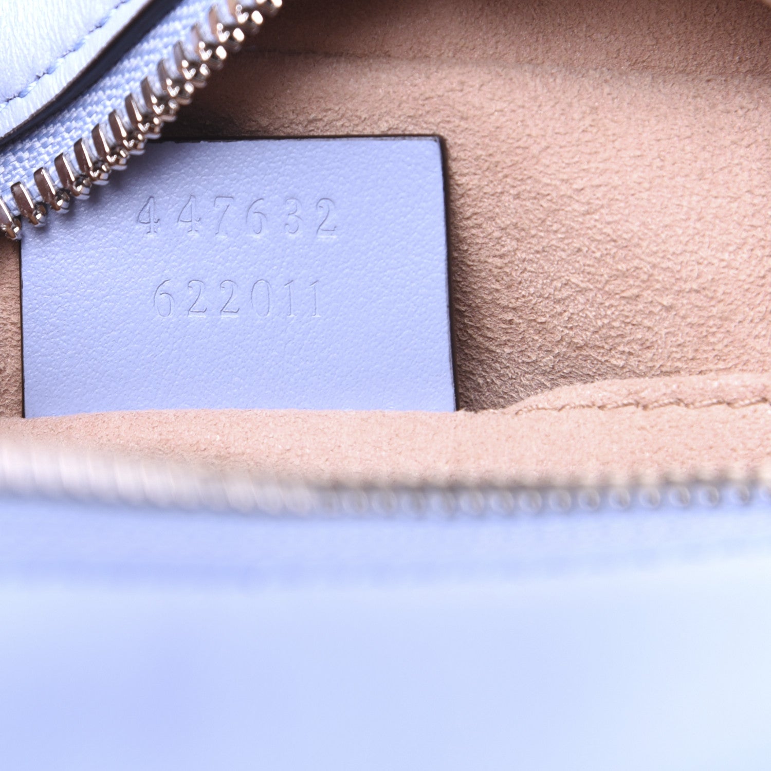 Gucci Calfskin Matelasse Small GG Marmont Chain Shoulder Bag Porcelain Light Blue 9 of 12