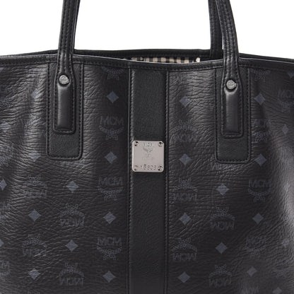 MCM Visetos Medium Liz Reversible Shopper Tote Black 8 of 16