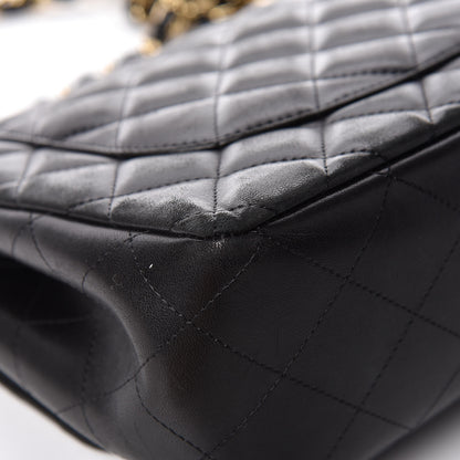 Chanel Lambskin Quilted Jumbo Double Flap Black 13 of 14