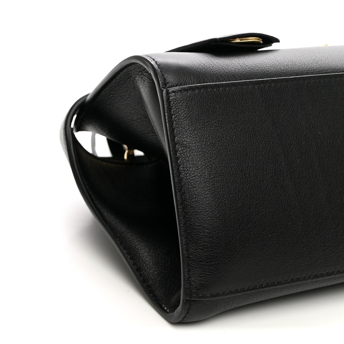 Salvatore Ferragamo Calfskin Mini Hug Bag Black 8 of 9