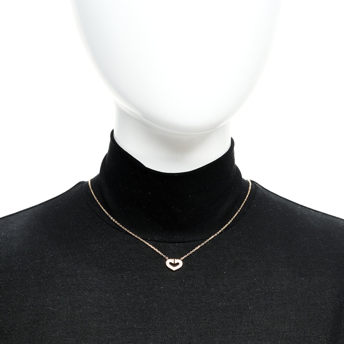 18K Yellow Gold Diamond Hearts And Symbols Pendant Necklace