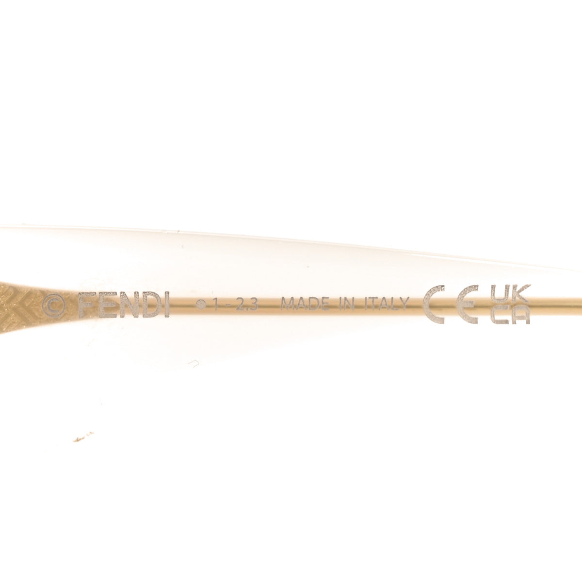 Acetate Fendi Roma Square Sunglasses FE401001I Transparent Gold