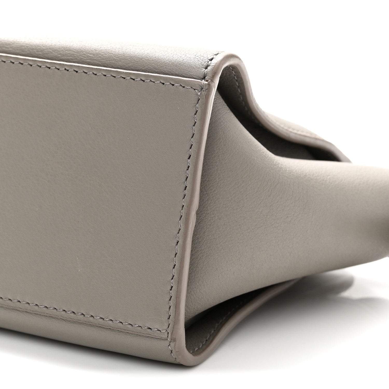 Saint Laurent Calfskin Monogram Toy Cabas  Oyster Grey 10 of 10