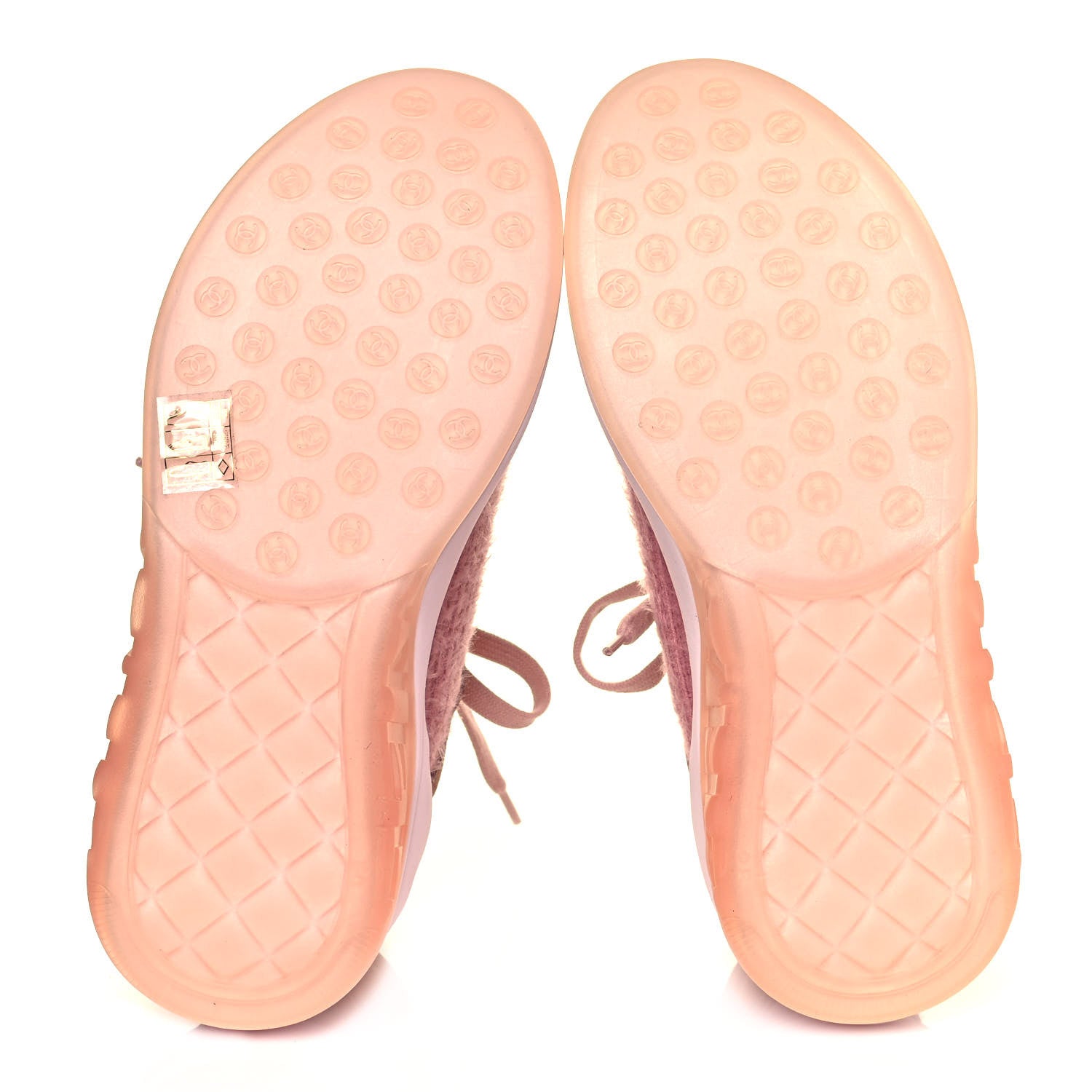 Chanel Suede Calfskin Stretch Fabric CC Sneakers 37 Pink 5 of 8