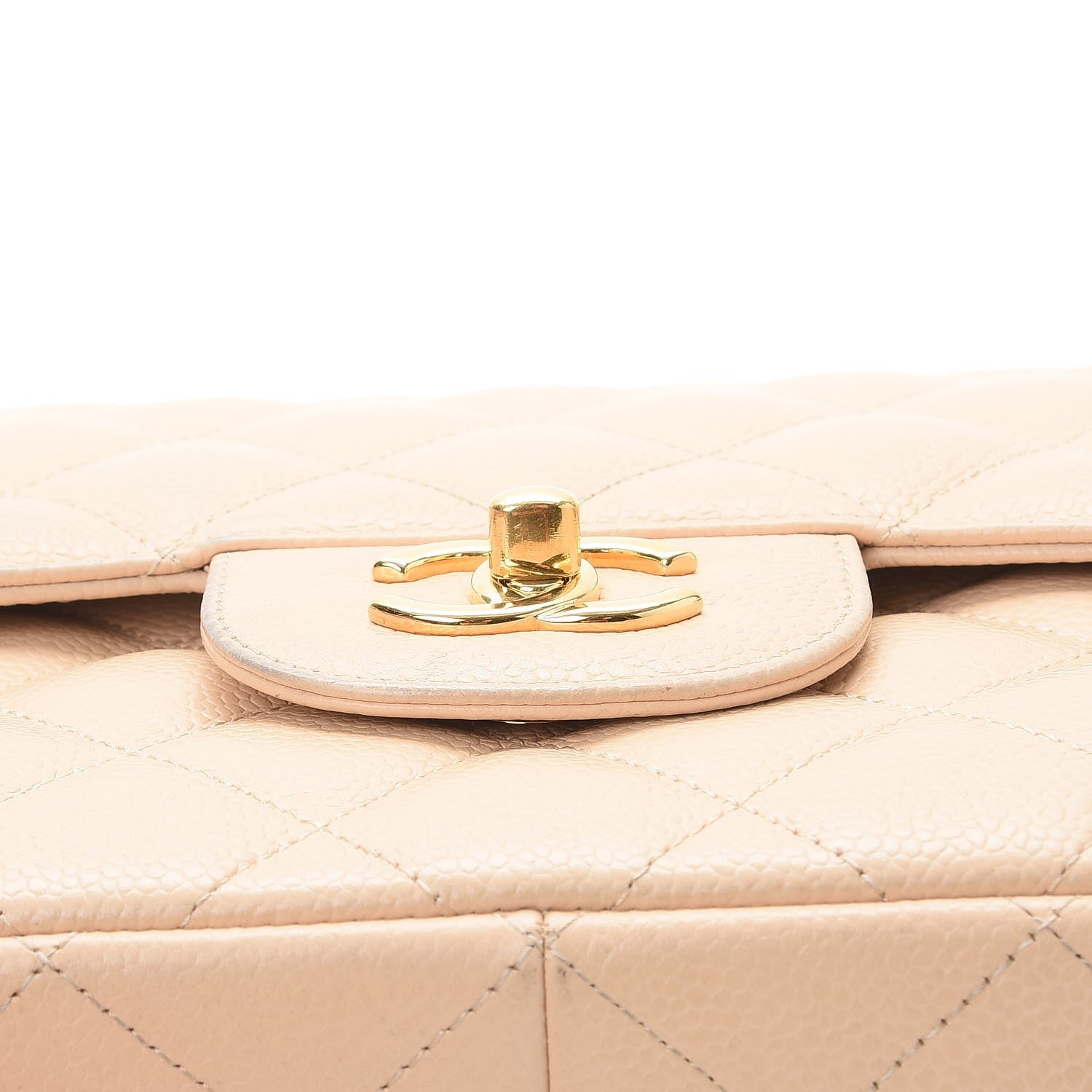 Chanel Caviar Quilted Jumbo Double Flap Beige Clair 11 of 17