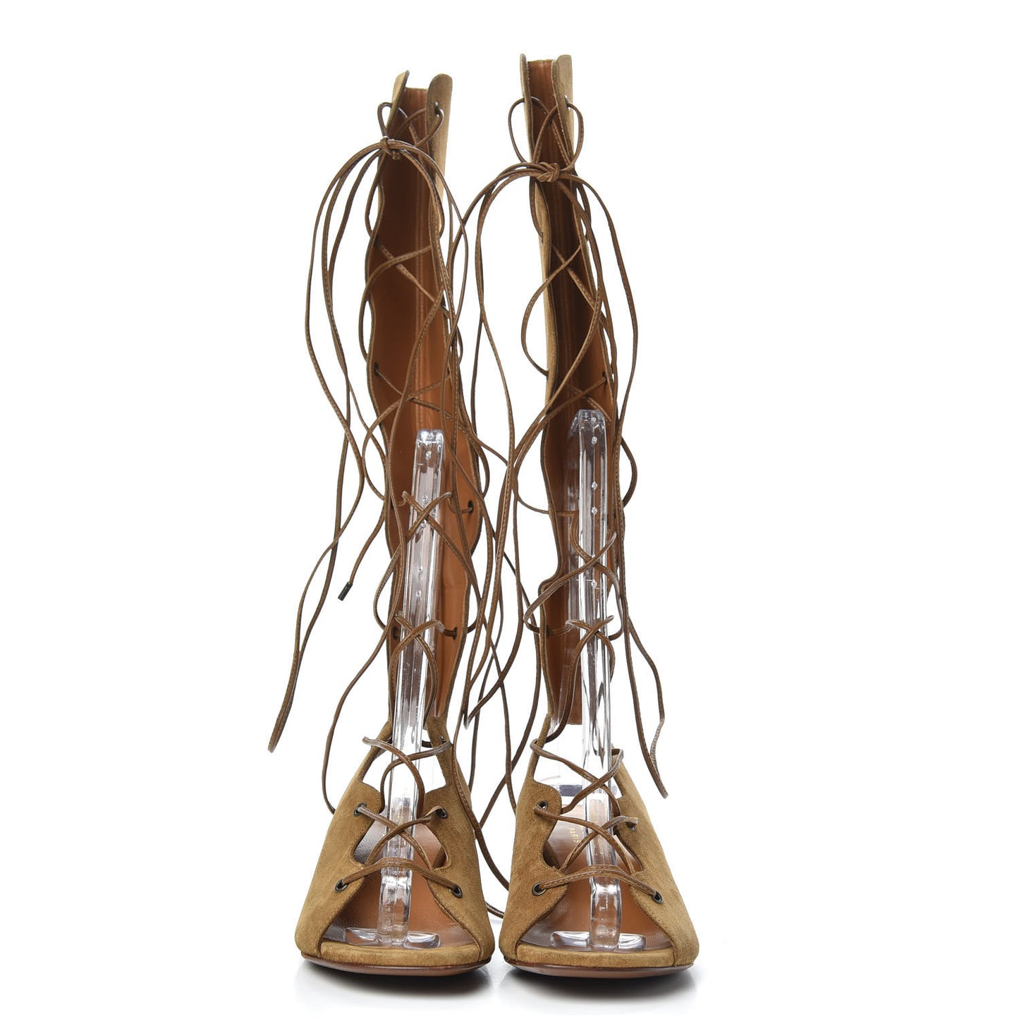 Suede Babies Knee High Gladiator Sandals 35 Tan